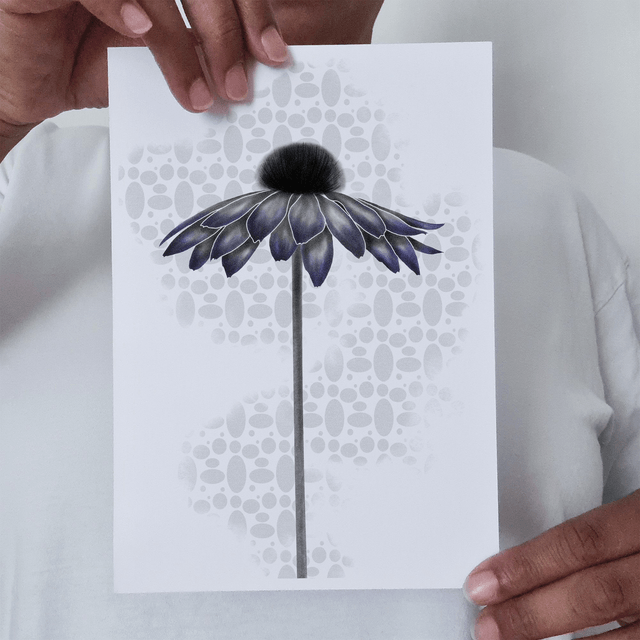 PURPLE FLOWER - A5 Art Print