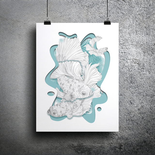 KOI FISH - A5 Art Print